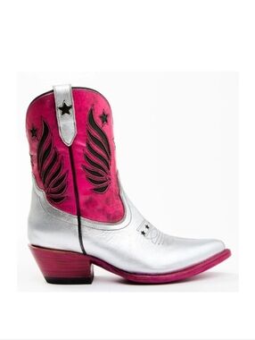 Idyllwind Metallic Star Inlay Western Boots Pink Silver Size 8.5